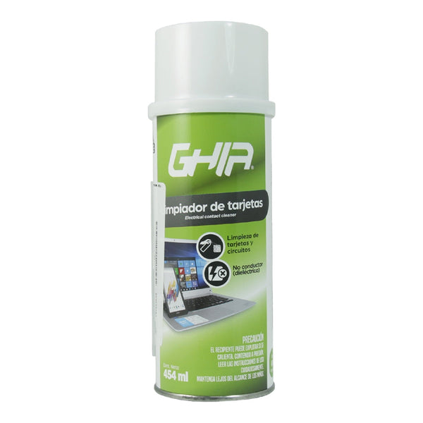 Limpiador De Tarjetas Ghia 454ml Dielectrico Para Circuitos Y Tarjetas Electronicas