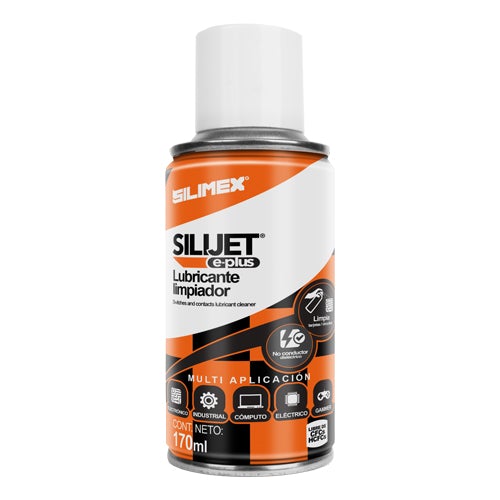 Limpiador Silimex Lubricante Dioelectrico Silijet-E-Plus Naranja, 170Ml