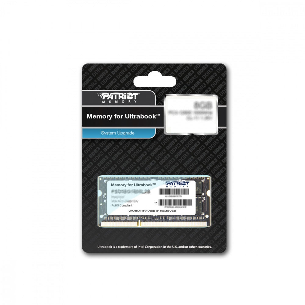 Memoria Ddr3l Patriot Signature 8gb 1600mhz Sodimm (Psd38g1600l2s)