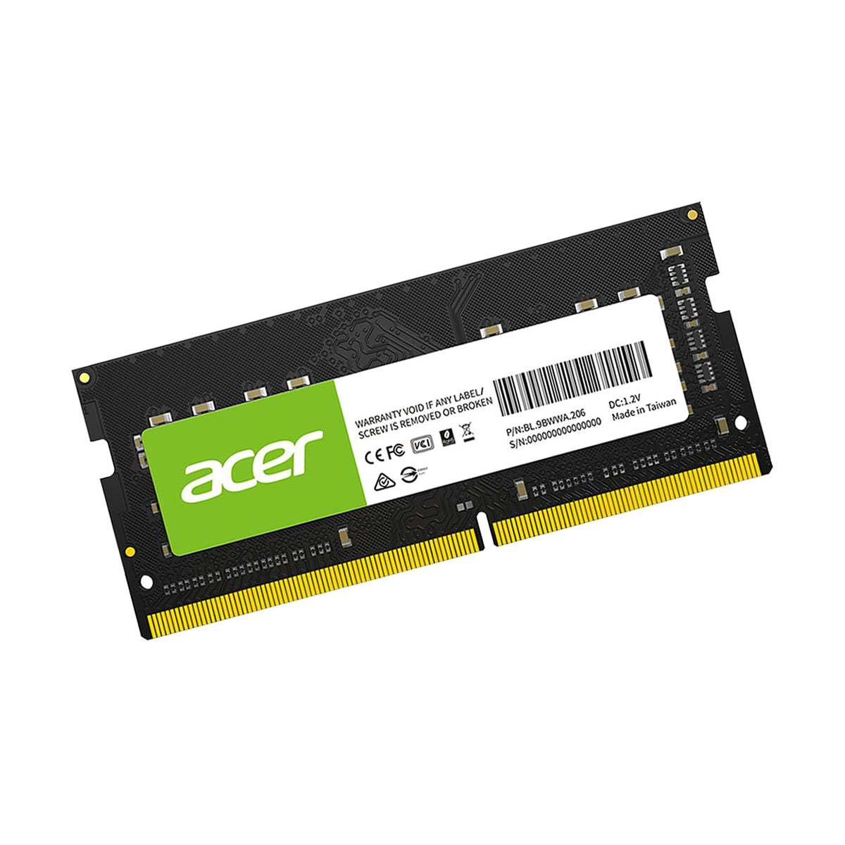 Memoria Ddr4 Acer Sd100 8gb 3200mhz Sodimm Cl22 (Bl.9bwwa.206)