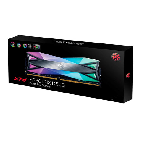 Memoria  Ddr4 Adata Xpg D60 Rgb 8Gb Titanio 3000Mhz (Ax4U300038G16A-St60)