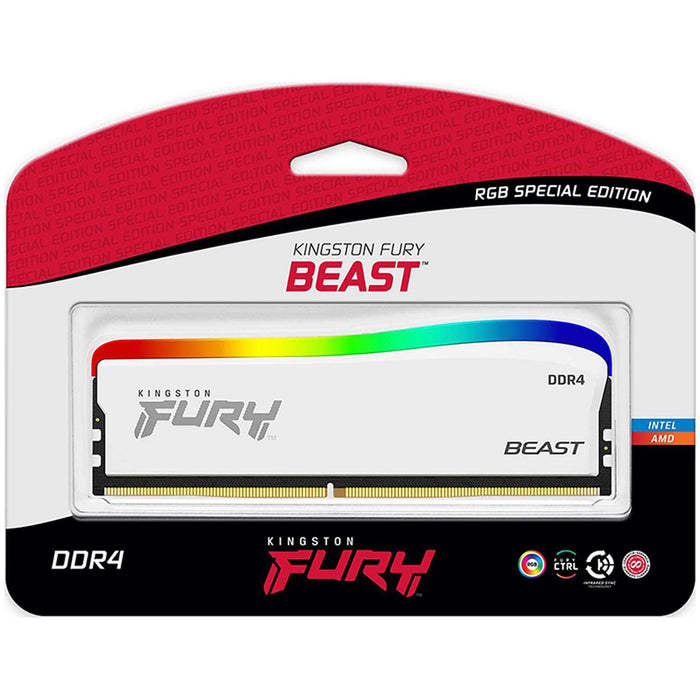 Memoria Ddr4 Kingston Furybeast White Rgb 8gb 3200mhz(Kf432c16bwa/8)