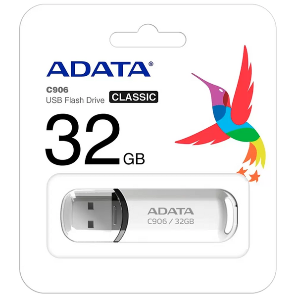 Memoria Flash Adata C906 32gb Usb 2.0 Blanco (Ac906-32g-Rwh)