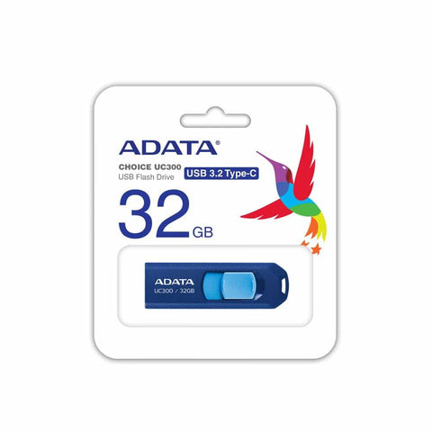Memoria Flash Adata Uc300 32gb Usb-C 3.2 Azul (Acho-Uc300-32g-Rnb/Bu)
