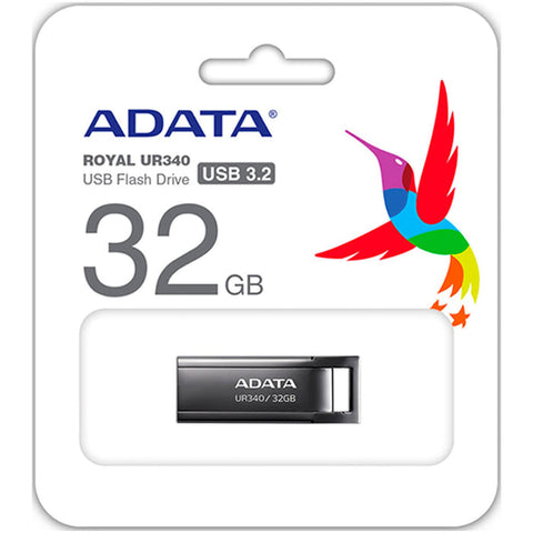 Memoria Flash Adata Ur340 32gb Usb 3.2 Negro (Aroy-Ur340-32gbk)
