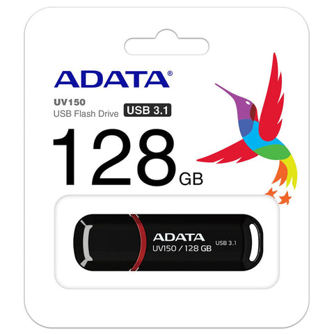 Memoria Flash Adata Uv150 128g Usb 3.2 Negro (Auv150-128g-Rbk)