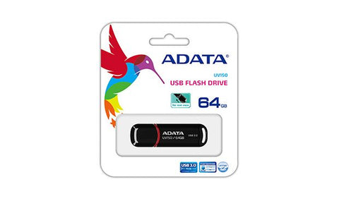 Memoria Flash Adata Uv150 64gb Usb 3.1 Negro (Auv150-64g-Rbk)