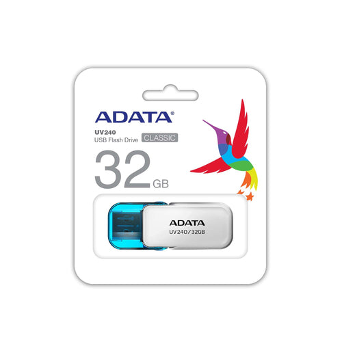 Memoria Flash Adata Uv240 32gb Blanco 2.0 (Auv240-32g-Rwh)
