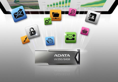 Memoria Flash Adata Uv250 32gb Usb 2.0 Plata (Auv250-32g-Rbk)