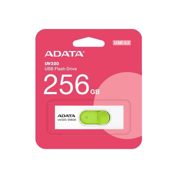 Memoria Flash Adata Uv320 256Gb Usb3.2 White-Green (Auv320-256G-Rwhgn)