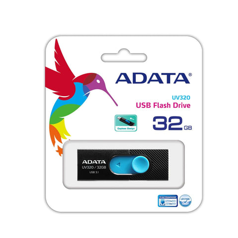 Memoria Flash Adata Uv320 32Gb Usb 3.2 Black-Blue (Auv320-32G-Rbkbl)