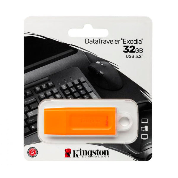 Memoria Flash Kingston 32 Gb Usb 3.2 Gen1 Color Naranja(Kc-U2g32-7go)