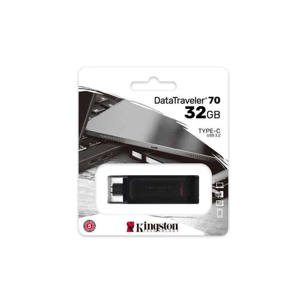 Memoria Flash Kingston 32 Gb Usb-C 3.2 Gen 1 (Dt70/32gb)