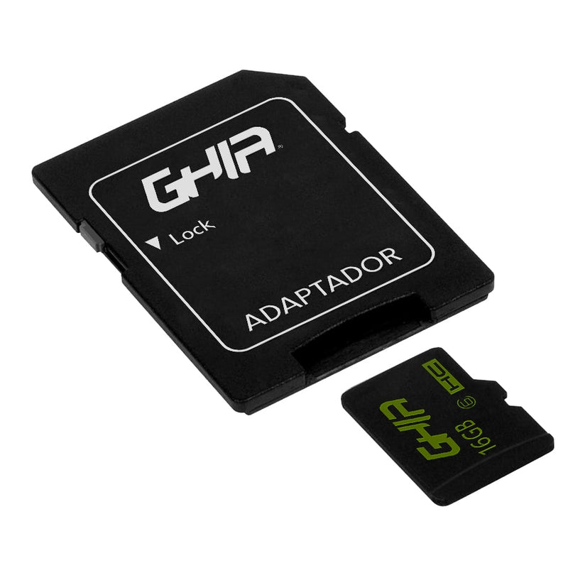 Memoria Ghia 16gb Tipo Micro Sd Clase 10 Con Adaptador