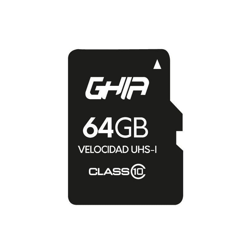 Memoria Ghia 64gb Tipo Micro Sd Clase 10 Con Adaptador