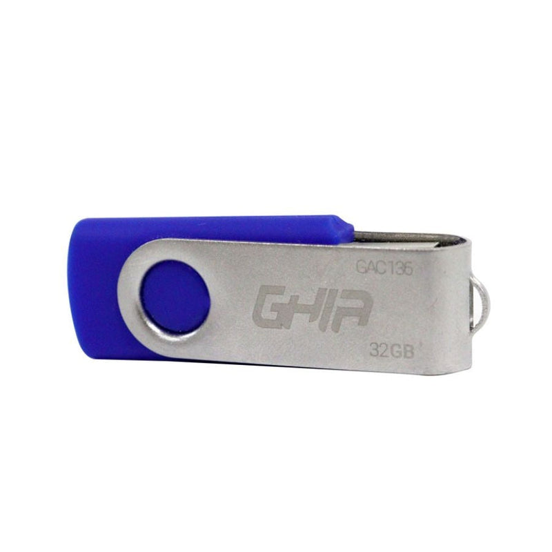 Memoria Ghia Usb 32gb Usb 2.0 Compatible Con Android, Windows, Mac Color Rojo, Azul, Negro