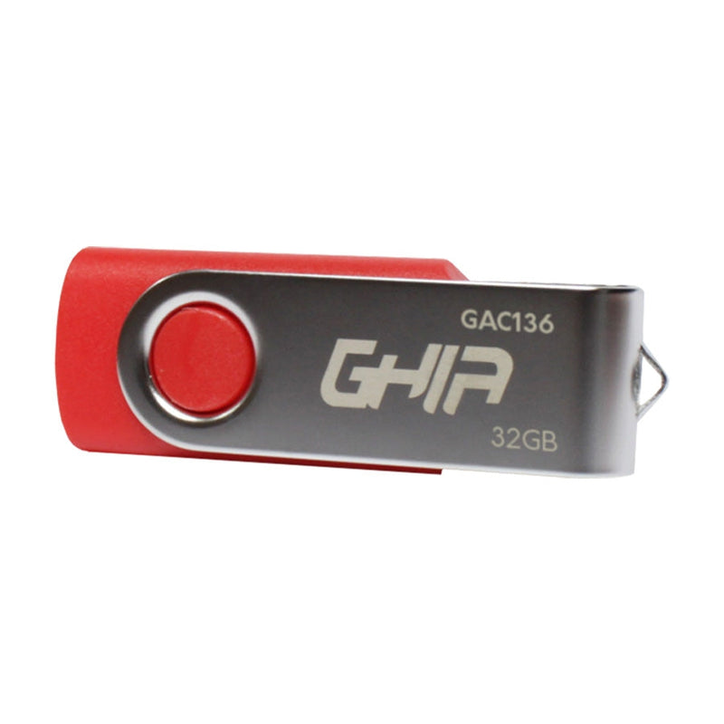 Memoria Ghia Usb 32gb Usb 2.0 Compatible Con Android, Windows, Mac Color Rojo, Azul, Negro