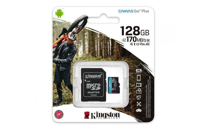 Memoria kingston micro sdxc canvas go! Plus 170r a2 u3 v30(sdcg3/128gb