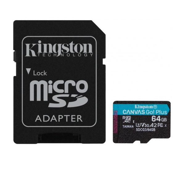 Memoria kingston micro sdxc canvas go! Plus 170r a2 u3 v30 (sdcg3/64gb