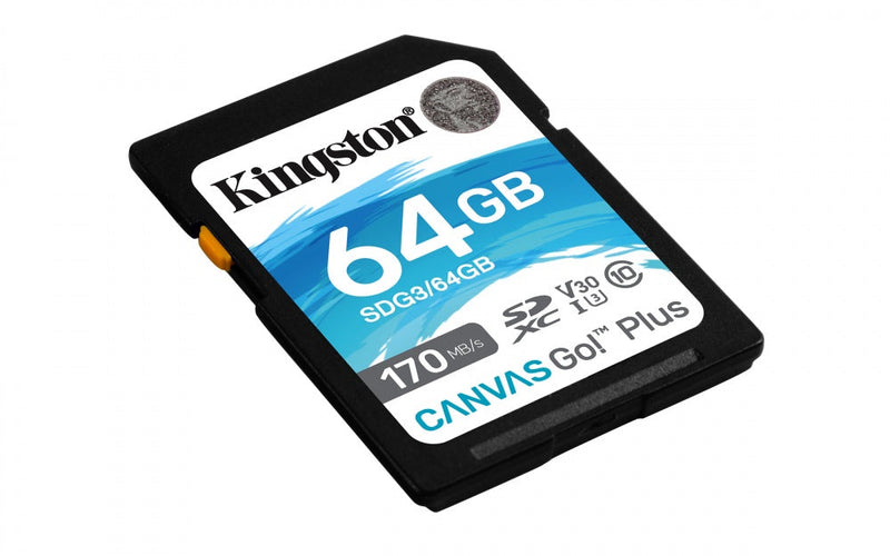 Memoria kingston sdxc canvas go! Plus 170rc10 uhs-i u3 v30 (sdg3/64gb)