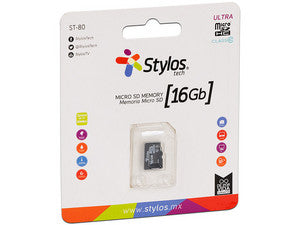Memoria Micro Sd Stylos 16gb S/A Clase 10 (Stmsds2b)