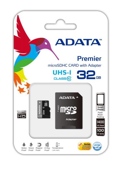Memoria Micro Sdhc Adata 32gb Uhs-I U1 Con Adaptador (Ausdh32guicl10-Ra1)