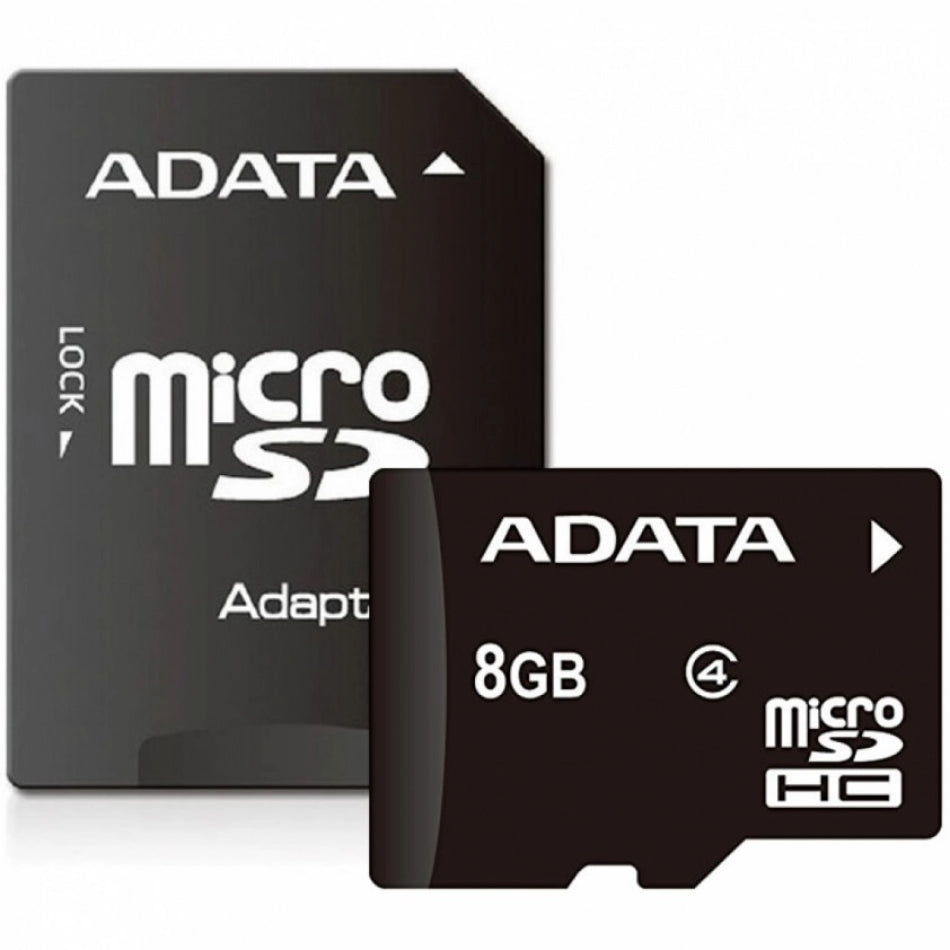 Memoria Micro Sdhc Adata 8gb Cl4 Con Adaptador (Ausdh8gcl4-Ra1)