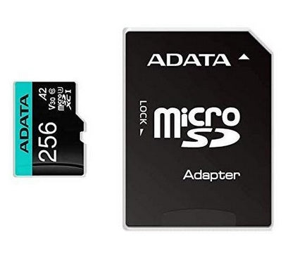 Memoria Micro Sdxc Adata 256gb Uhs-I U3 V30s A2 Con Adaptador (Ausdx256gui3v30sa2-Ra1)