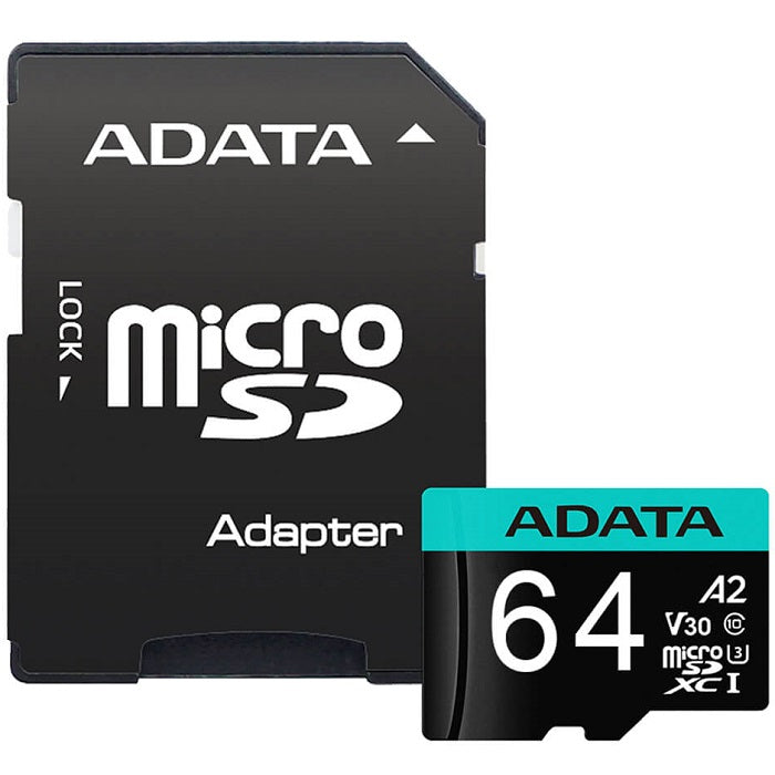 Memoria Micro Sdxc Adata 64gb Uhs-I U3 V30s A2 C/A (Ausdx64gui3v30sa2-Ra1)