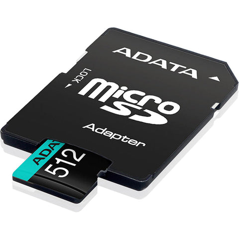 Memoria Microsdxc Adata 512gb Uhs-I U3 V30s A2 Con Adaptador (Ausdx512gui3v30sa2-Ra1)