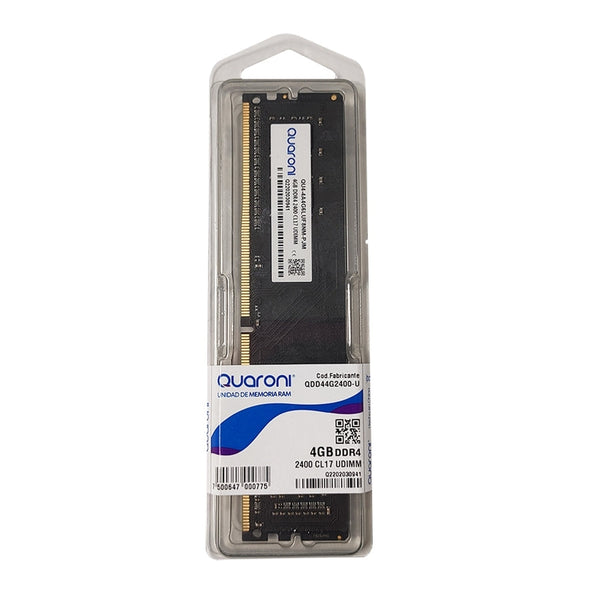 Memoria Ram Quaroni Udimm Ddr4 4gb 2400mhz Cl17 288pin 1.2v