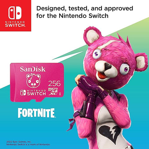 Memoria Sandisk Micro Sdxc Nintendo Switch Fornite 256Gb (Sdsqxao-256G)