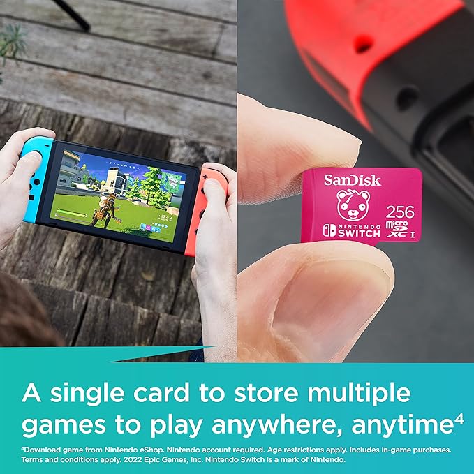 Memoria Sandisk Micro Sdxc Nintendo Switch Fornite 256Gb (Sdsqxao-256G)