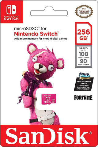 Memoria Sandisk Micro Sdxc Nintendo Switch Fornite 256Gb (Sdsqxao-256G)