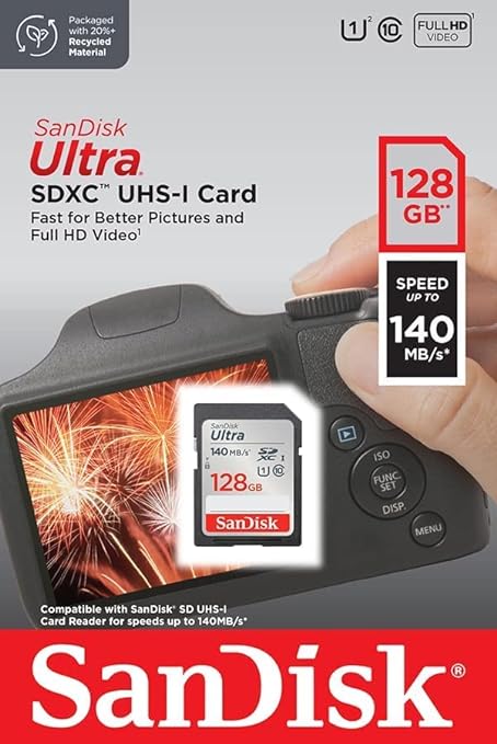 Memoria Sandisk Sdhc Ultra Uhs-I 128Gb (Sdsdunb-128G-Gn6In)