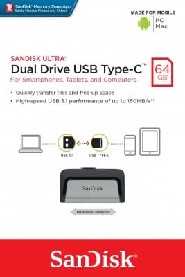 Memoria Sandisk Ultra Dual Drive Usb Tipo-C 64gb (Sdddc2-064g-G46)