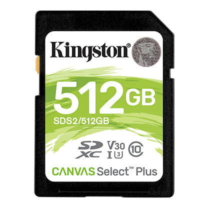 Memoria Sd Kingston Sdxc Canvas Select 100r Cl10 Uhs-I V30(Sds2/512gb)