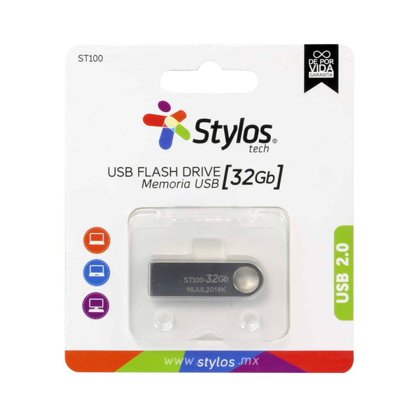 Memorias Stylos Usb 32gb Flash 2.0 (Stmusb3b)