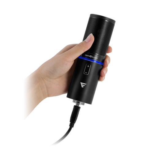 Microfono Game Factor Usb, Led, Ajuste Volumen, Stand, Antipop Mcg700