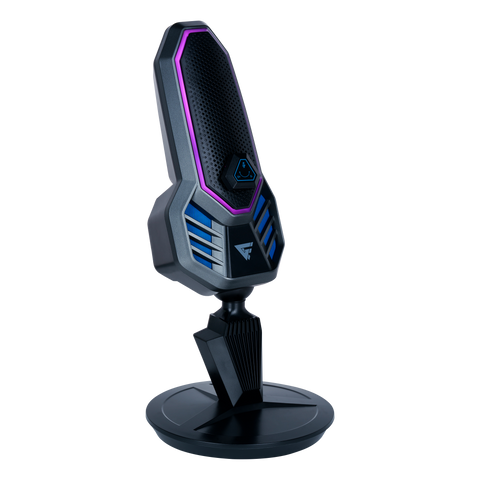 Microfono Game Factor Usb Tipo C Y A Rgb Base Giratoria Antipop Mcg800