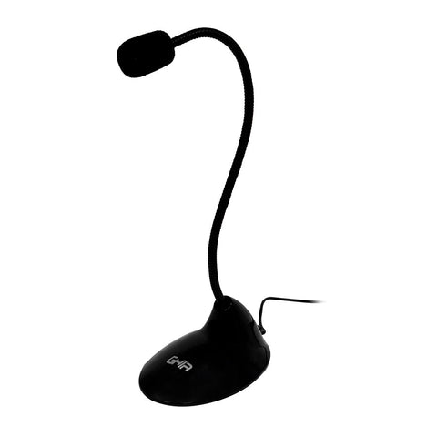 Microfono Ghia Para Pc De Escritorio Con Cuello Flexible 3.5mm