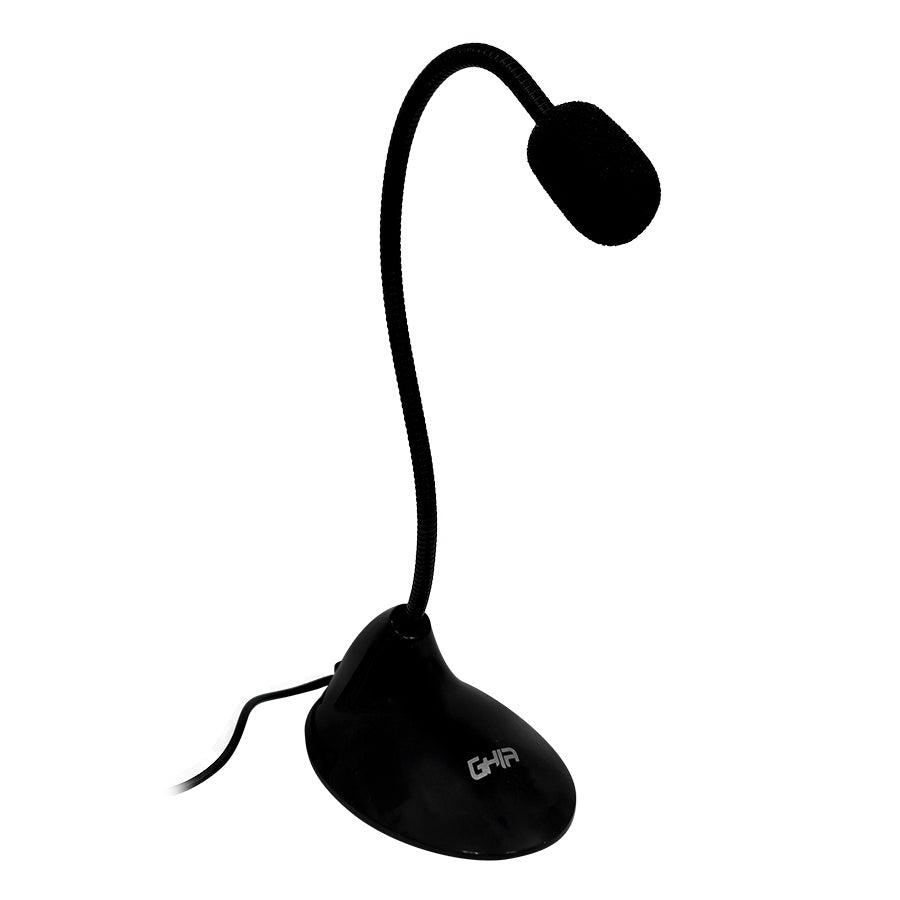 Microfono Ghia Para Pc De Escritorio Con Cuello Flexible 3.5mm