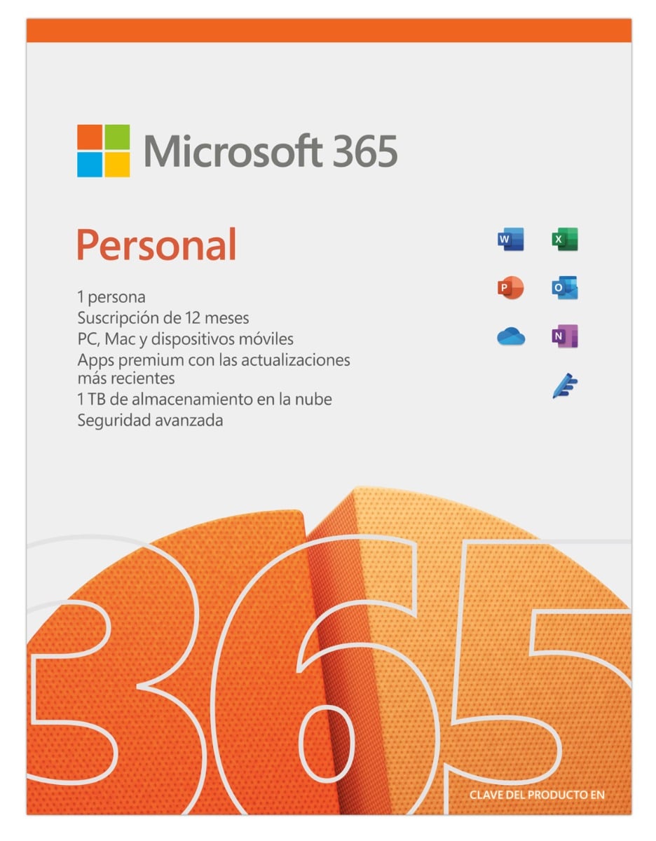 Microsoft 365 Personal Lic Fpp- Uso Domestico- One Drive (Qq2-01445)