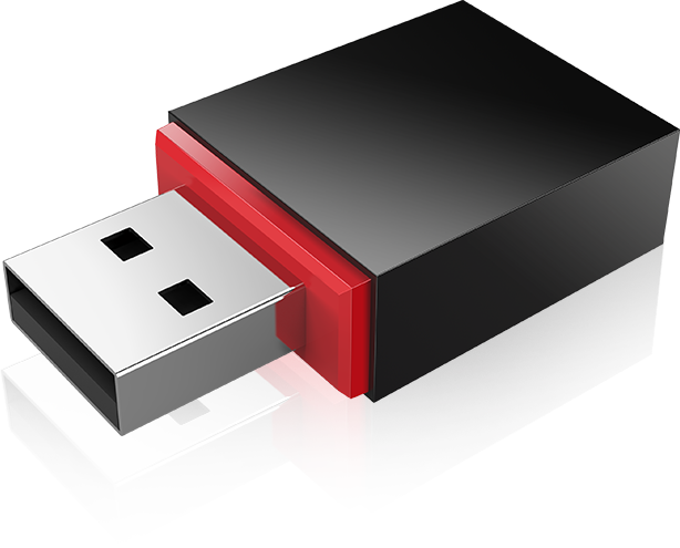 Mini adaptador USB inalámbrico N de 300 Mbps U3