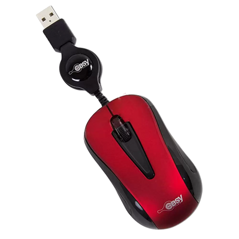 Mini Mouse Optico Retractil Easy Line By Perfect Choice Rojo Usb Compatib.Con Windows Xp,Vista,7, Mac Os