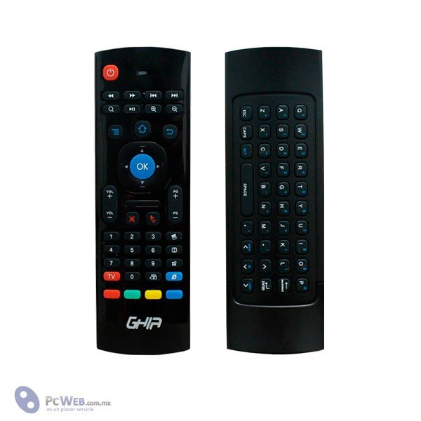 Mini Teclado Inalambrico Compacto Ghia Con Air Mouse Y Control Remoto Ir Para Smart Tv Y Tv Box