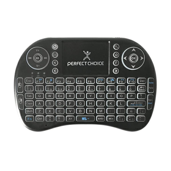 Mini Teclado Inalambrico De Entretenimiento P/Smart Tv Perfect Choice Negro