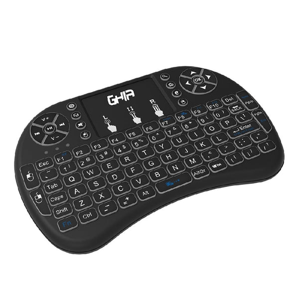 Mini Teclado Inalambrico Ghia Con Touch Pad Para Smart Tv, Tv Smart Box Y Pc