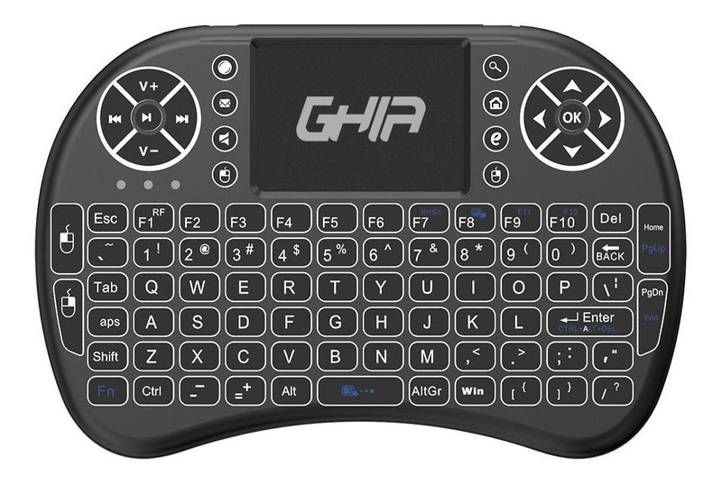 Mini Teclado Inalambrico Ghia Con Touch Pad Para Smart Tv, Tv Smart Box Y Pc