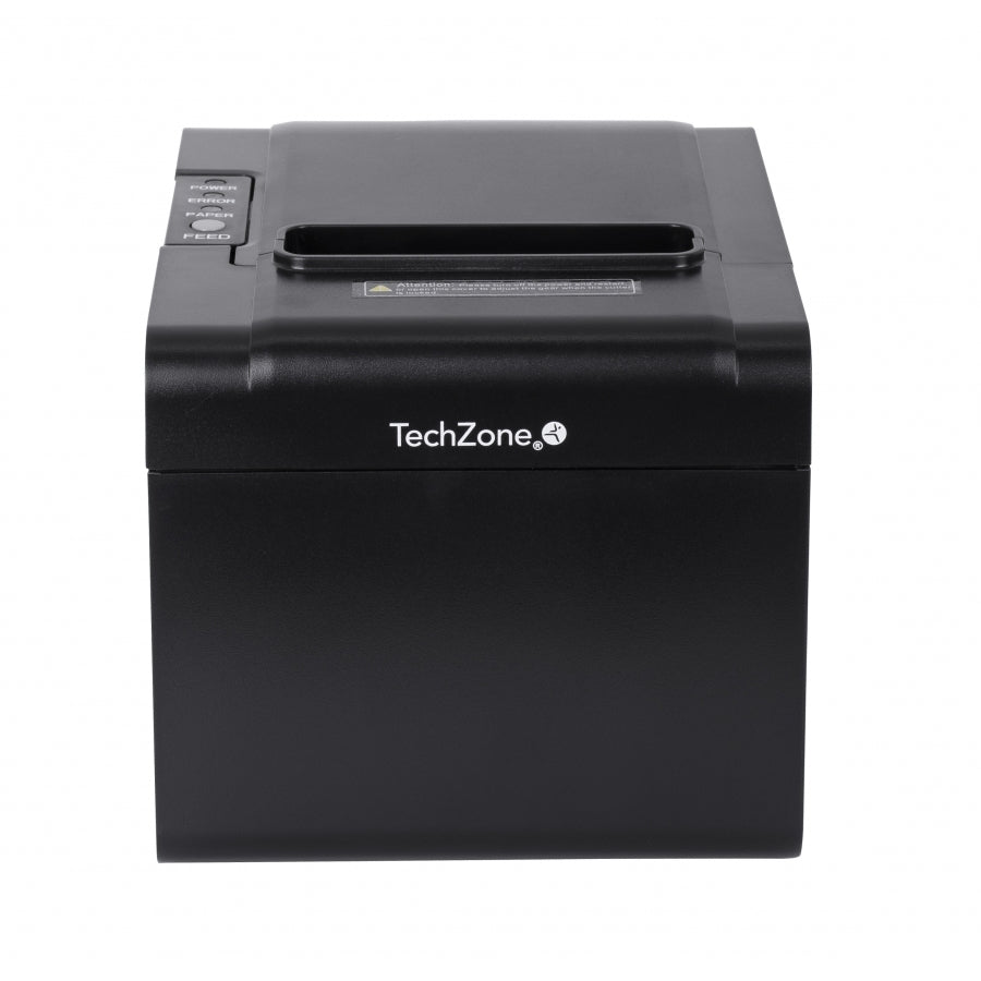 Miniprinter Techzone Tzbe102, Termica, 80 Mm,Vel 250 Mm/S, 203 Dpi, Usb, Serial, Rj45, Rj11, Corte Automatico, 1 Año De Garantia
